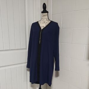 Express Navy and Black Dress XL Missing Belt
